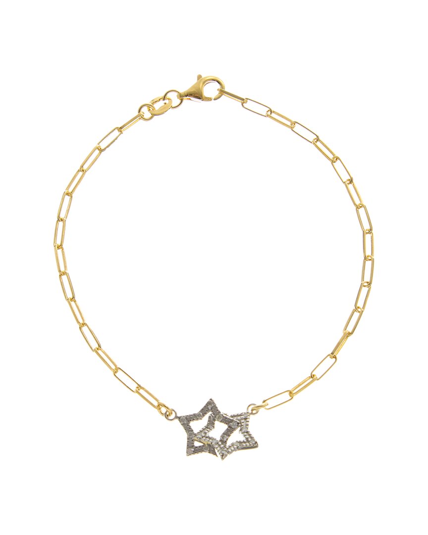 Meshmerise 18k Over Silver 0.10 Ct. Tw. Diamond Bracelet