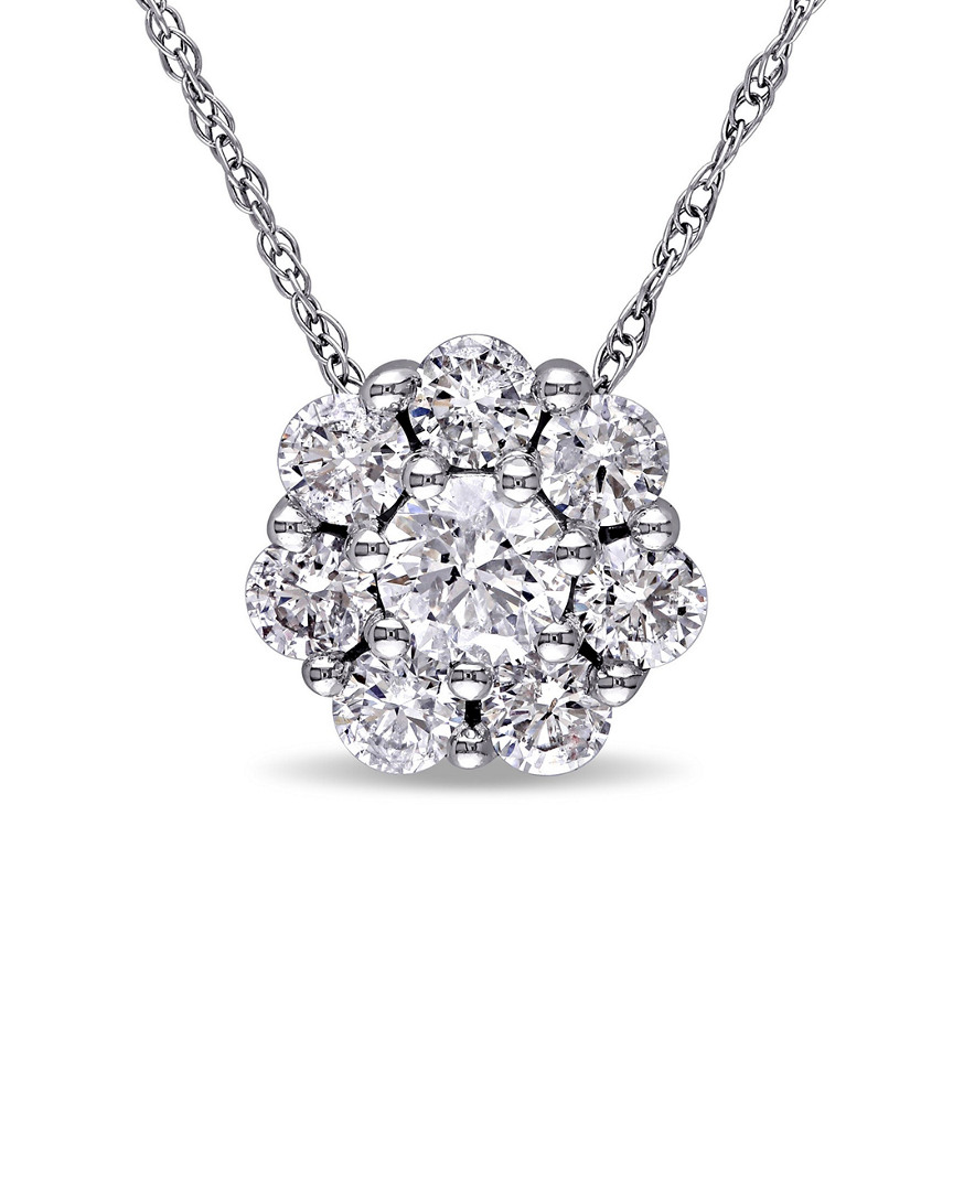 Rina Limor 10k 0.96 Ct. Tw. Diamond Floral Pendant Necklace
