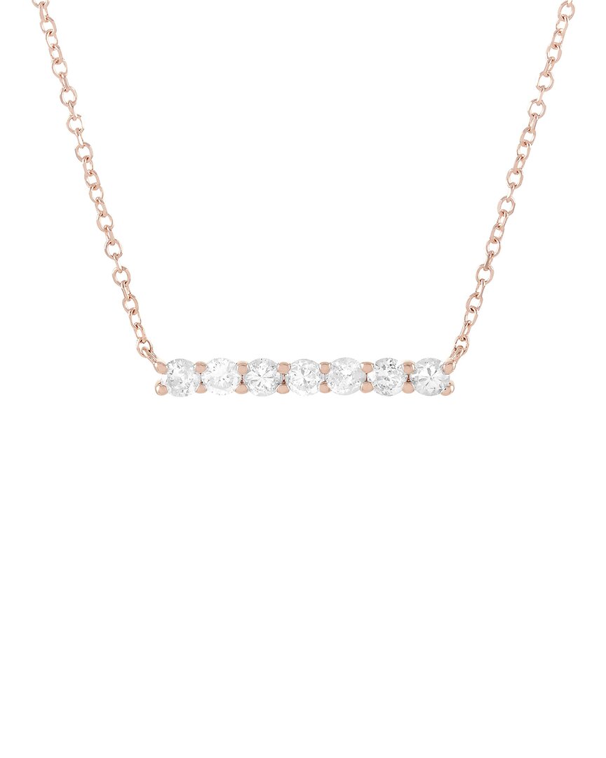 Non Branded 14k Rose Gold 0.25 Ct. Tw. Diamond Necklace