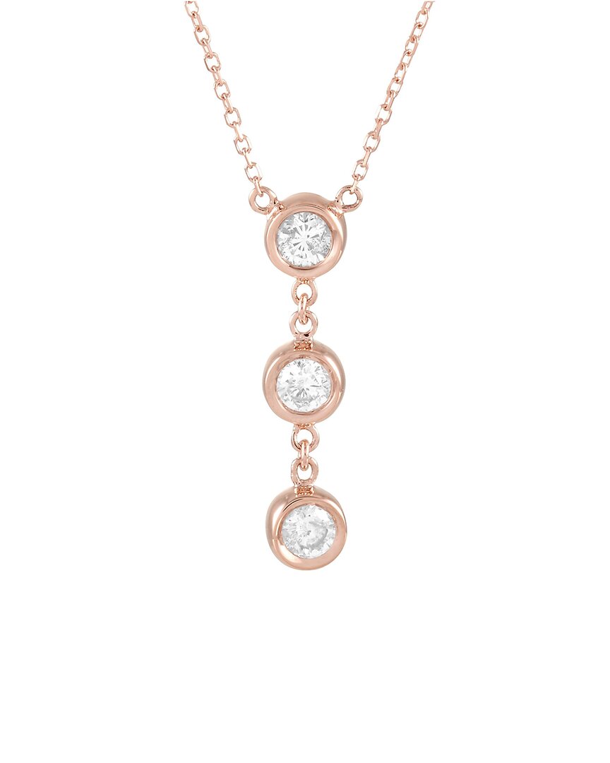 Diamond Select Cuts 14k Rose Gold 0.35 Ct. Tw. Diamond Necklace