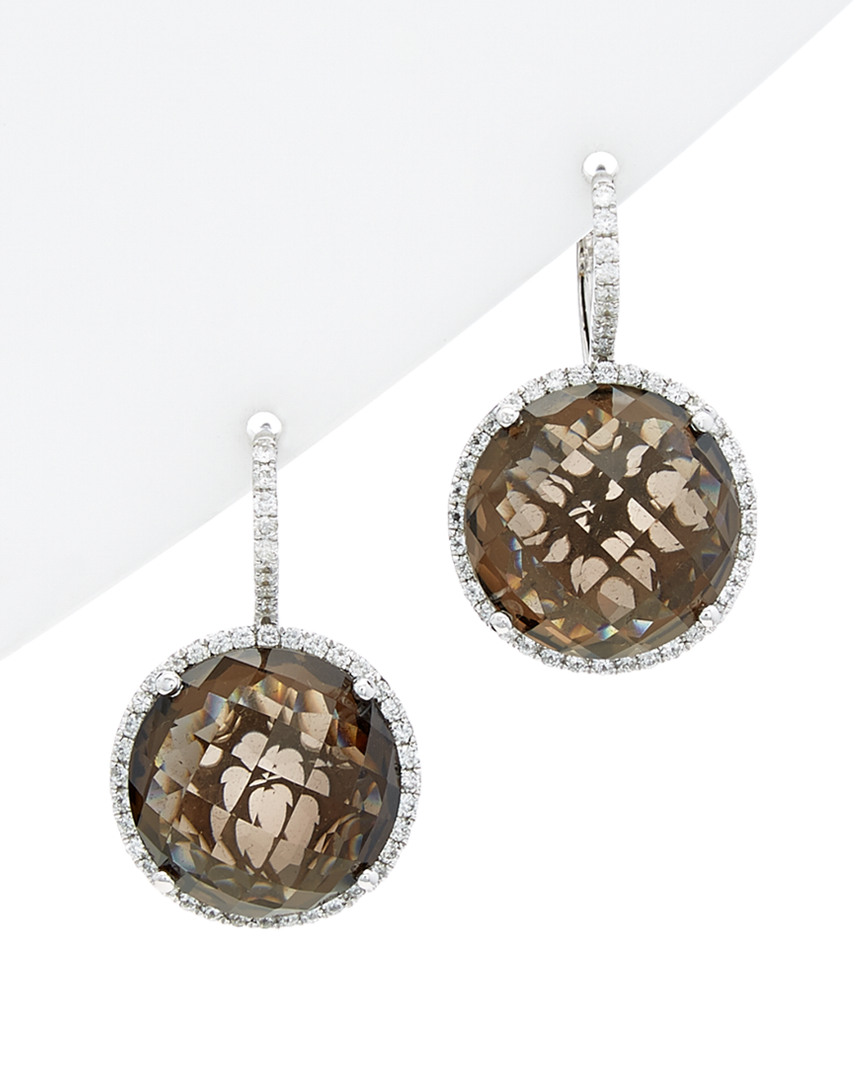 Diana M. Fine Jewelry 18K 28.74 ct. tw. Diamond & Topaz Earrings