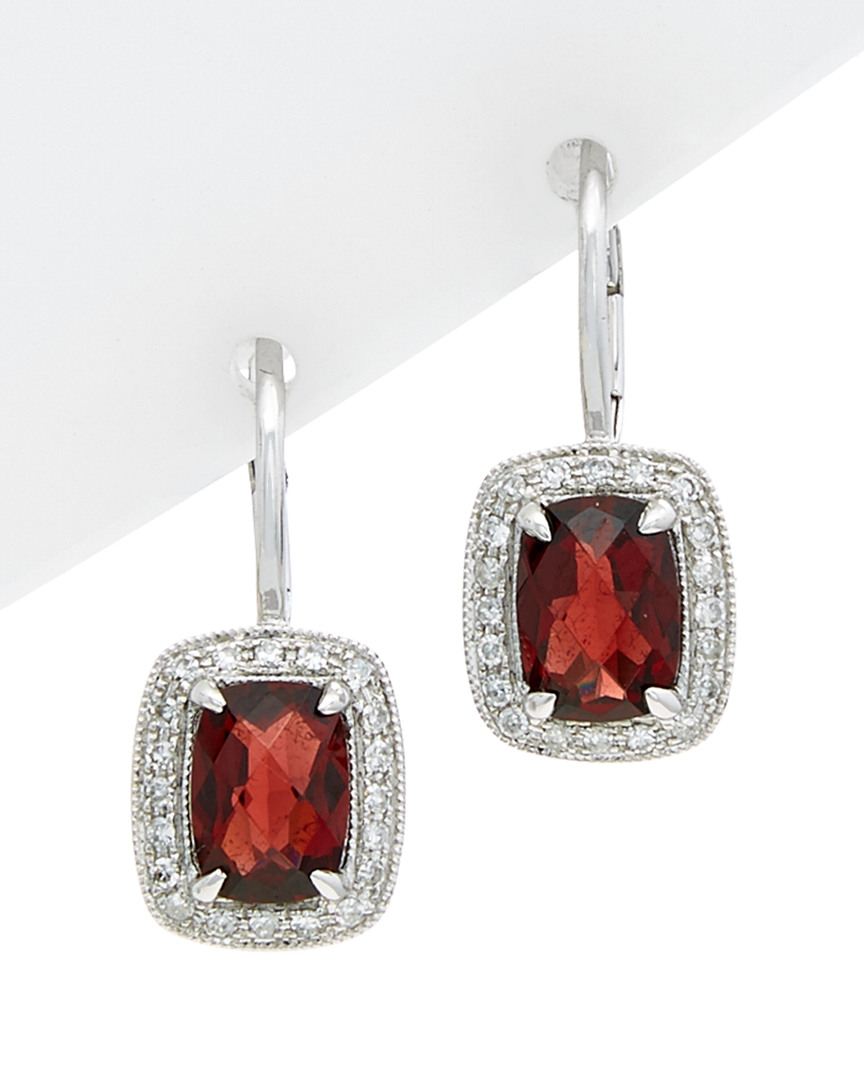 Diana M. Diana M 14k 2.58 Ct. Tw. Diamond & Garnet Earrings