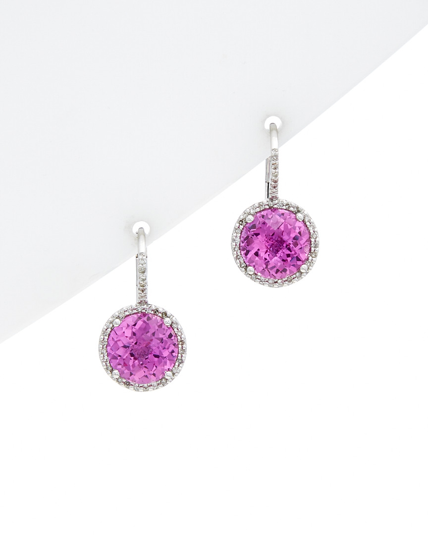 Image of Diana M K . ct. tw. Diamond & Topaz Earrings