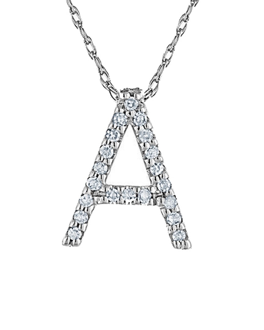 Suzy Levian 14k Diamond Initial Necklace