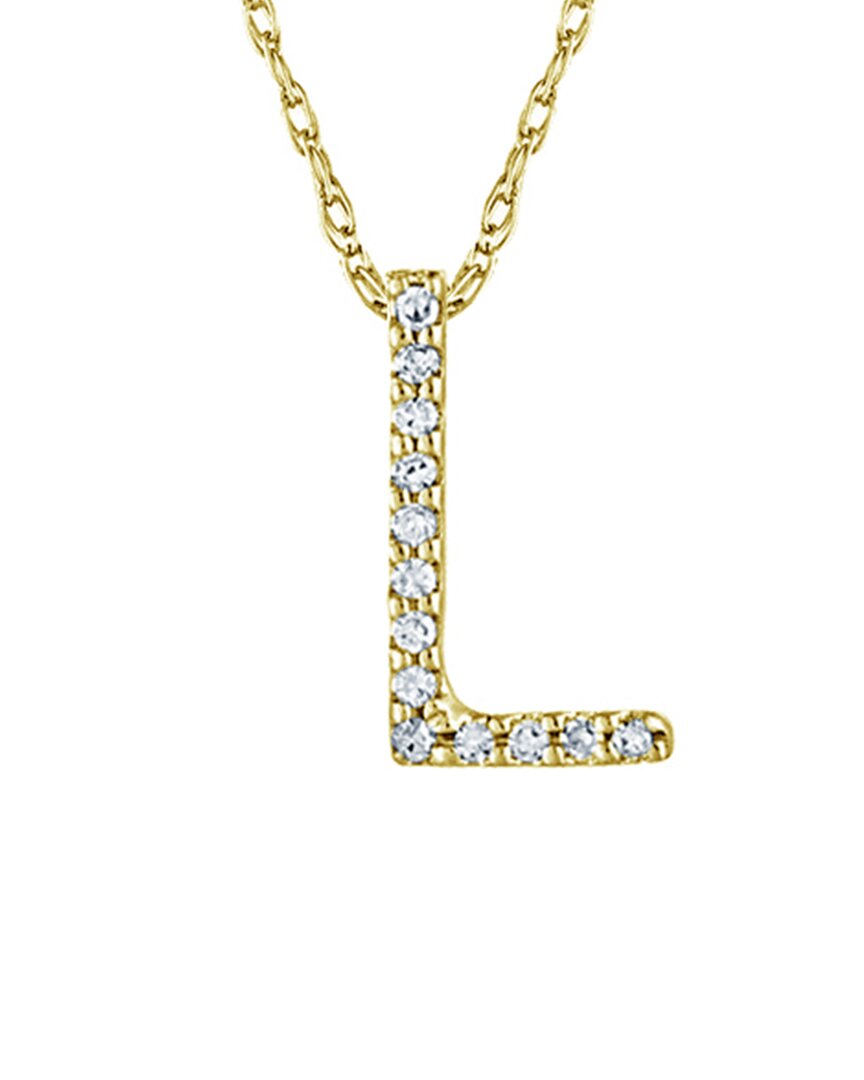 Suzy Levian 14k Diamond Initial Necklace (a-z)