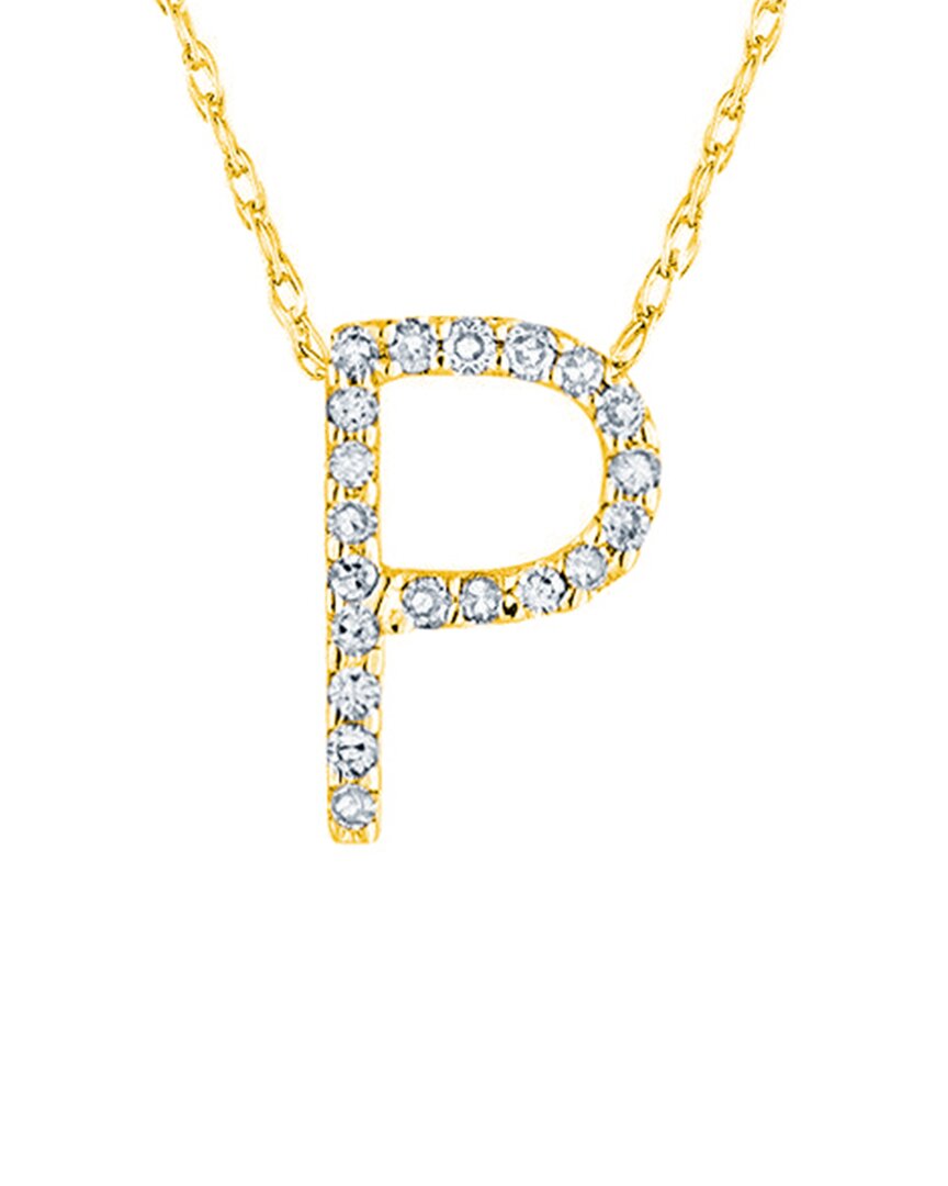 Suzy Levian Dnu 0 Units Sold  14k Diamond Initial Necklace (a-z)