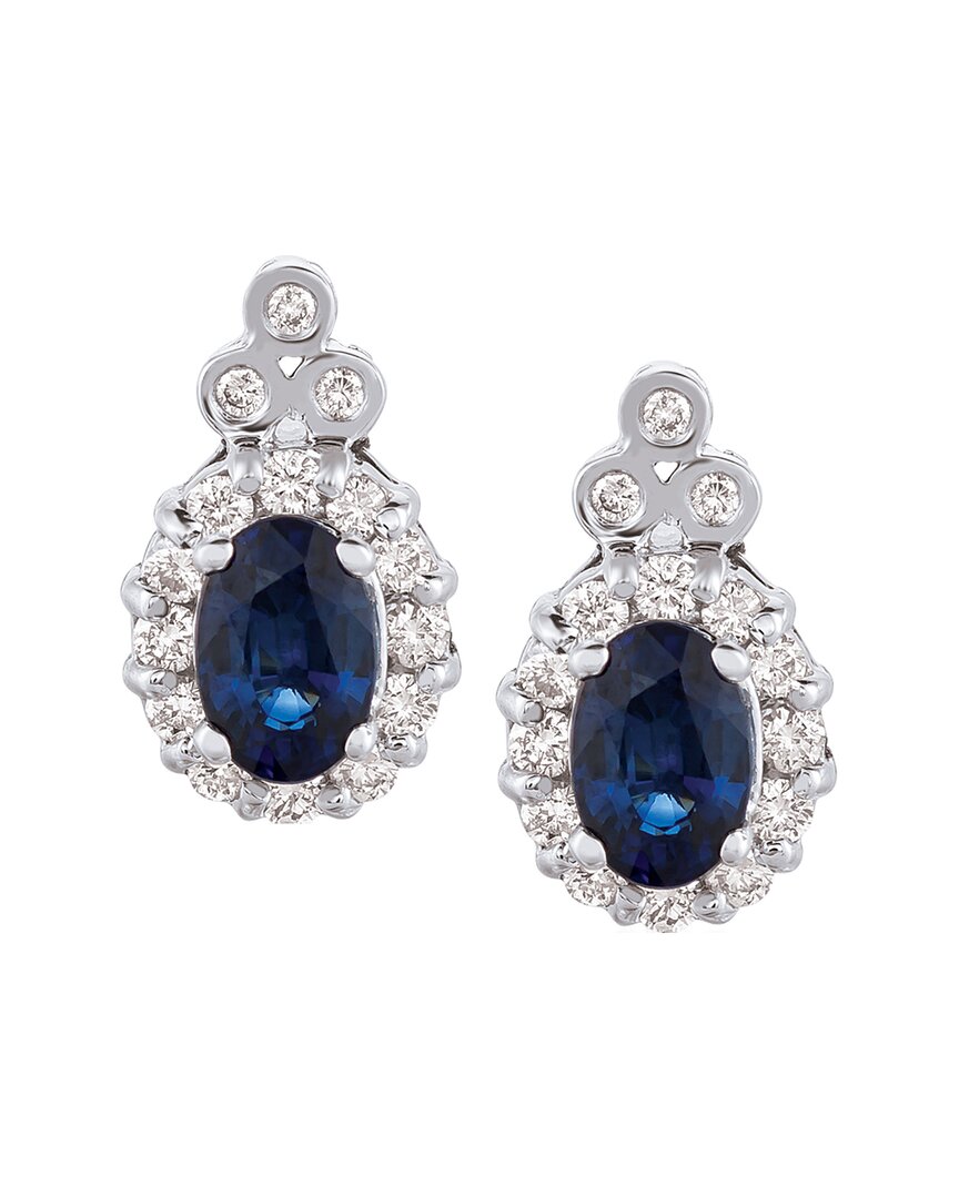 Le Vian 14k Vanilla Gold 1.40 Ct. Tw. Diamond & Sapphire Earrings
