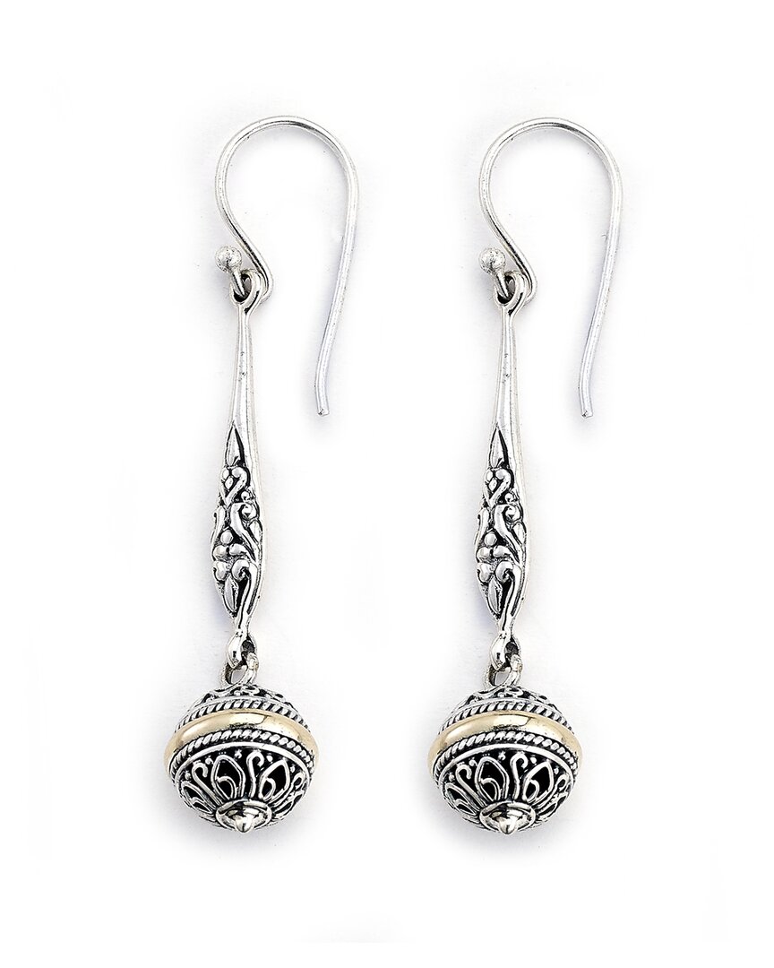 Samuel B. 18k & Silver Balinese Drop Earrings