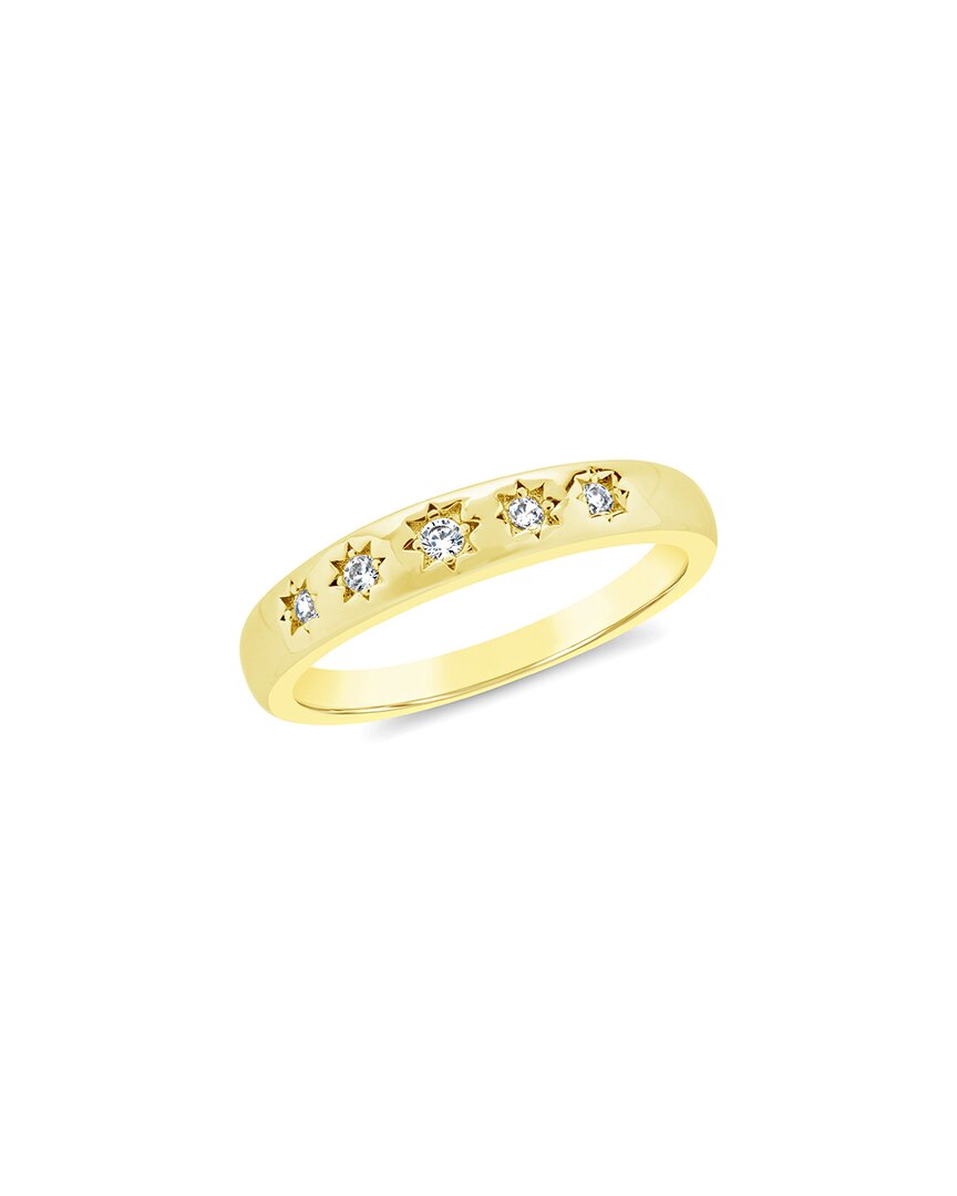 Sterling Forever 14k Plated Lennon Half-eternity Ring