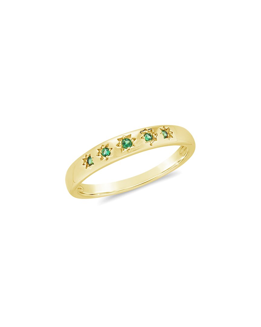Sterling Forever 14k Plated Lennon Half-eternity Ring