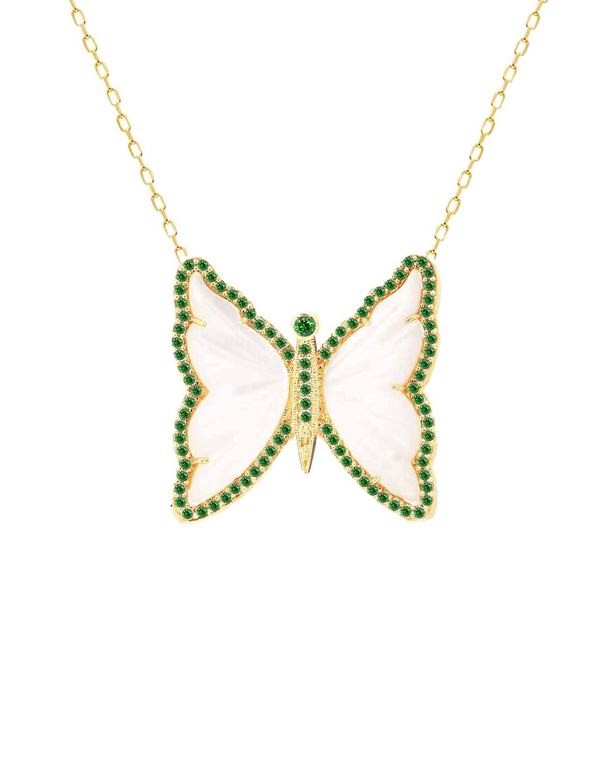 Gabi Rielle Emerald Jeweled Butterfly Necklace