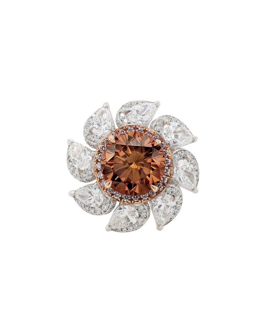 Diana M. Fine Jewelry White Gold 4.73 Ct. Tw. Diamond Half-set Ring