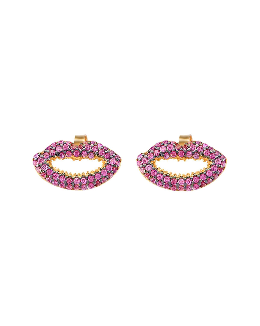 Gabi Rielle Gold Over Silver Cz Earrings