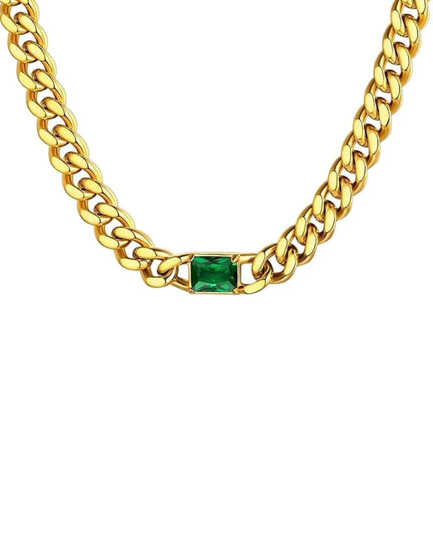Liv Oliver 18k Plated Chain Link Necklace In Gold