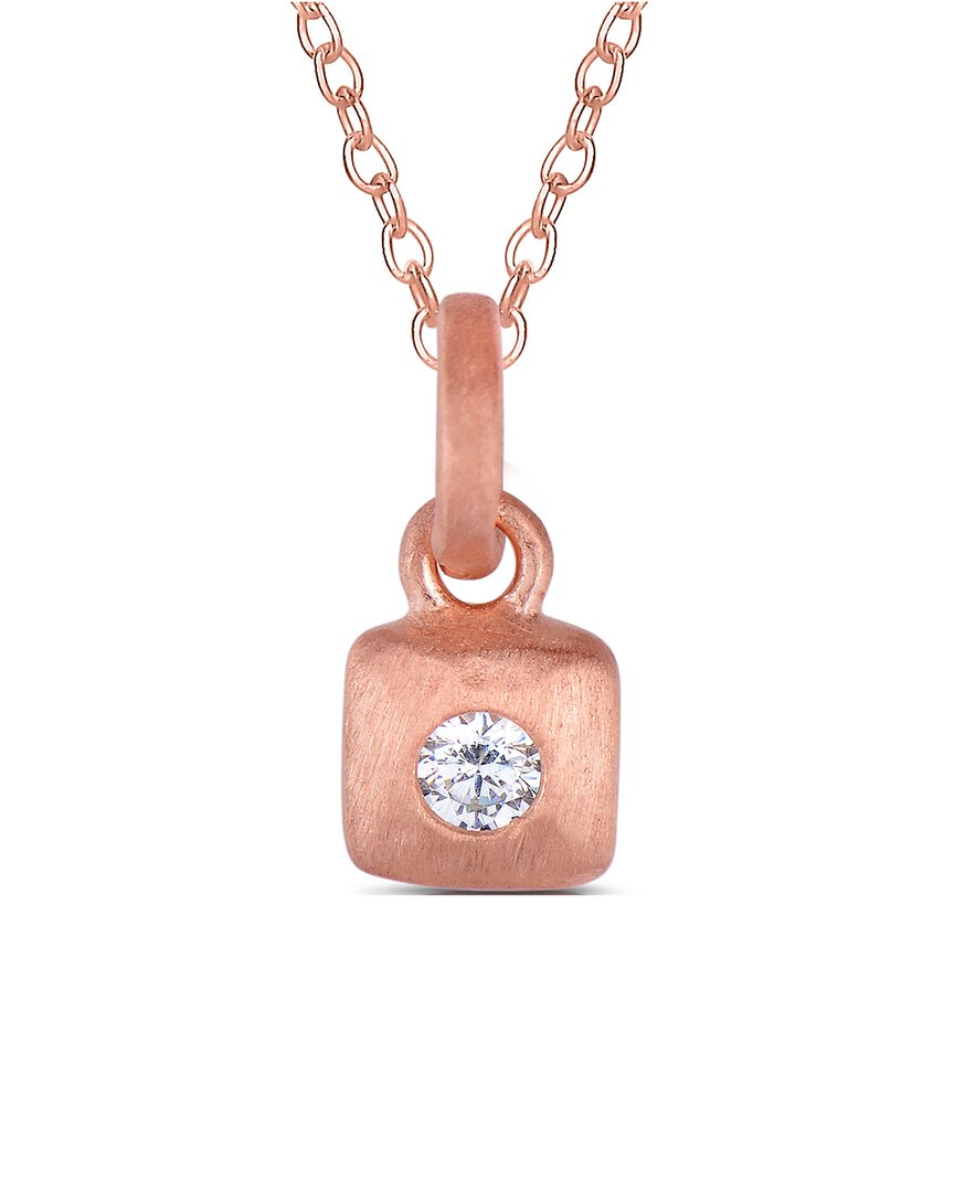Genevive 18k Rose Gold Vermeil Pendant Necklace
