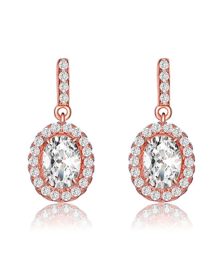 Genevive 18k Rose Gold Plated Earrings