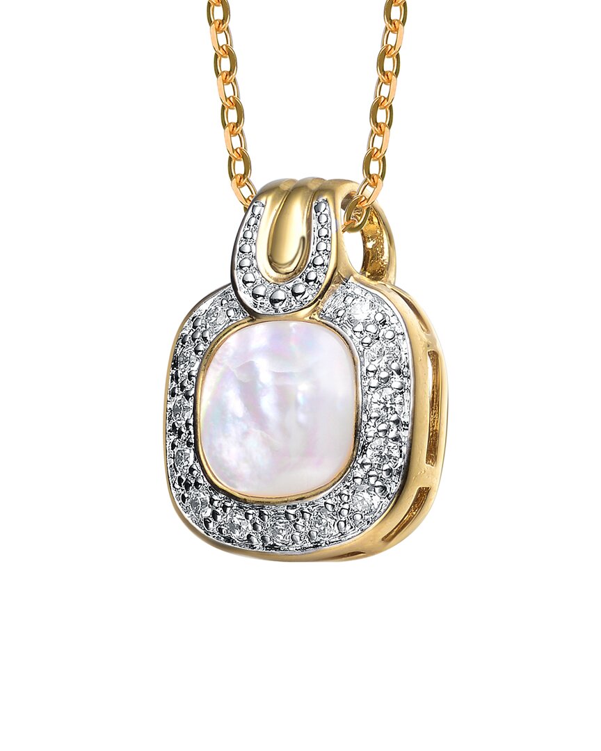 Genevive 14k Over Silver Pendant Necklace