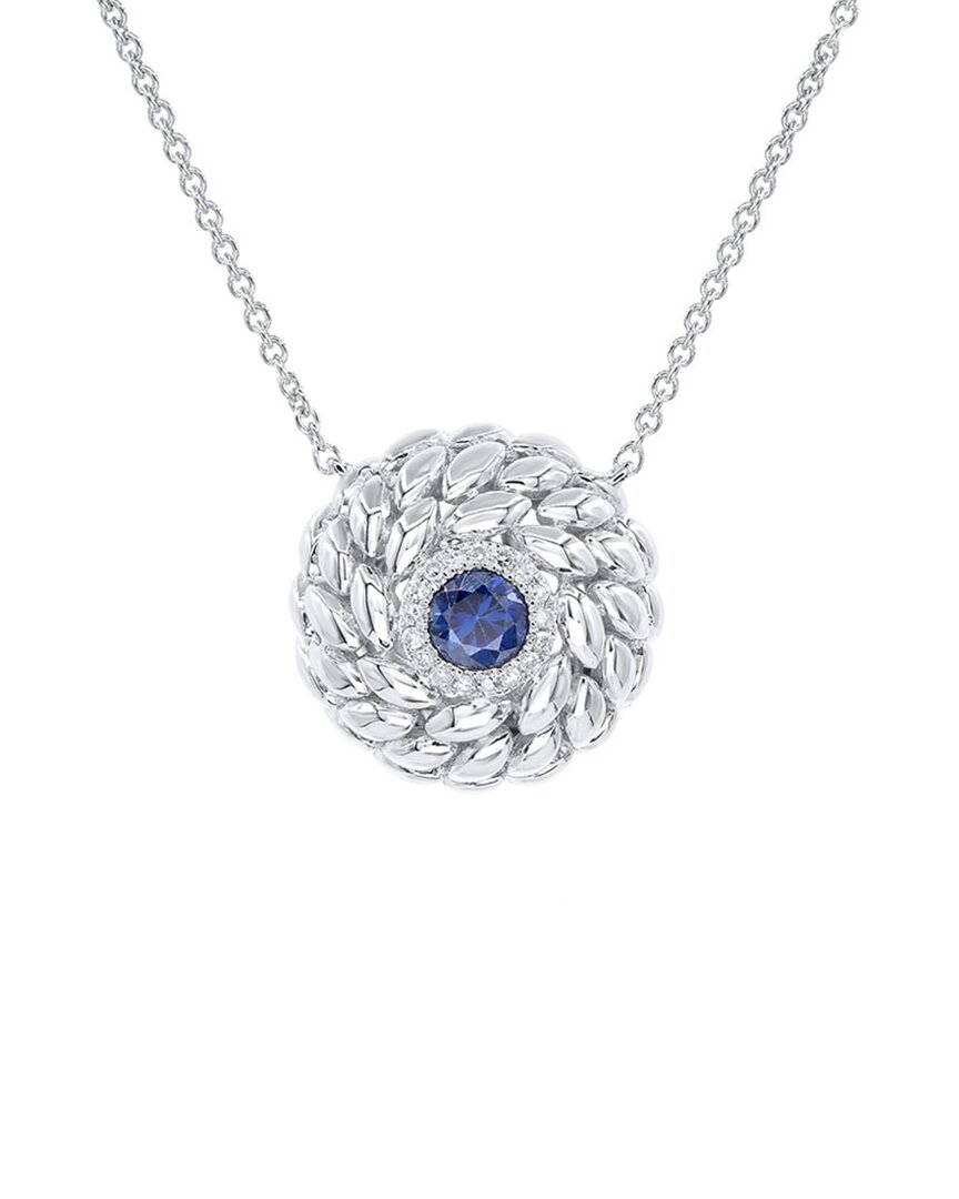 Diana M. Fine Jewelry 14K 0.38 ct. tw. Diamond & Sapphire Necklace
