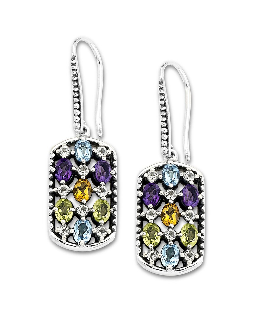 Samuel B. Sterling Silver Semiprecious Stone Drop Earrings