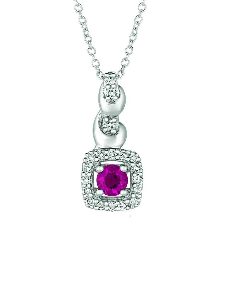 Le Vian 14k 0.39 Ct. Tw. Diamond & Ruby Pendant Necklace