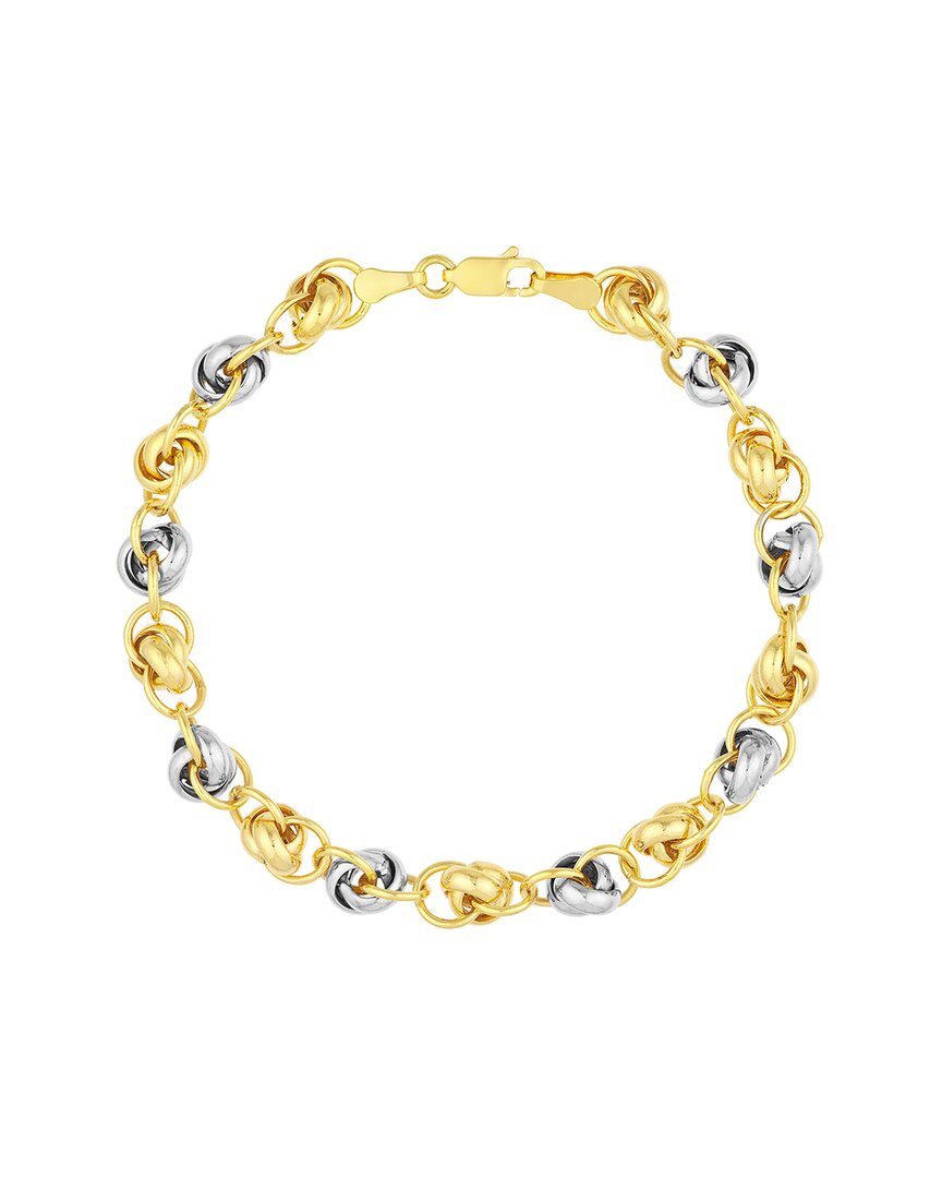 Pure Gold 14k Knotted Link Bracelet