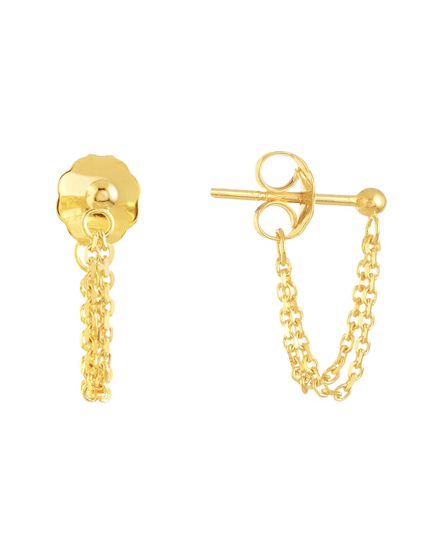 Pure Gold 14k Chain Earrings