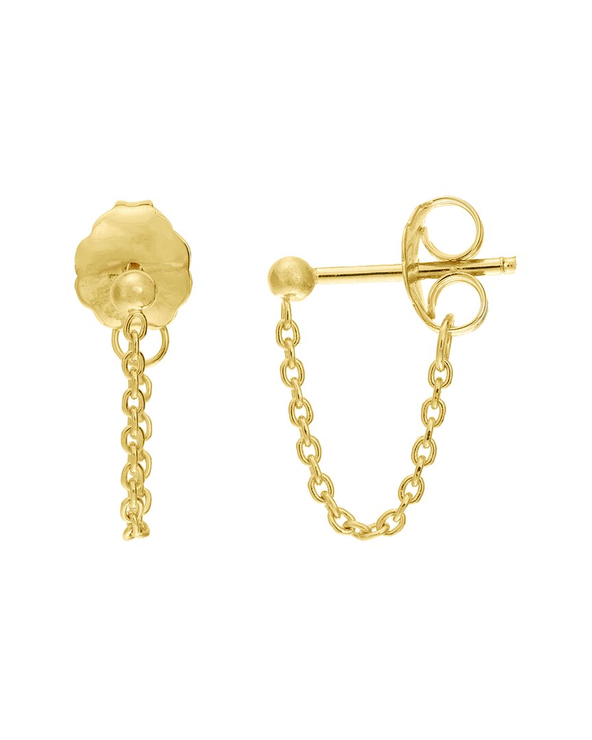 Pure Gold 14k Single Chain Earrings