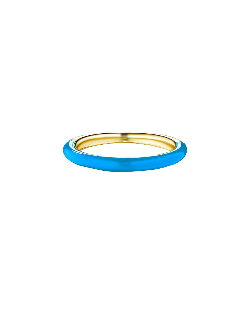House Of Frosted Silver Enamel Lorelai Ring