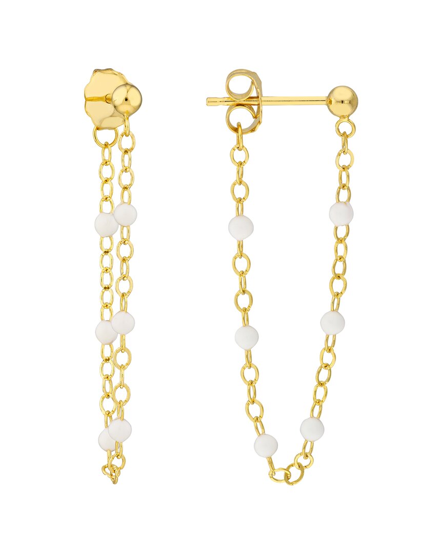 Pure Gold 14k Front To Back Earrings