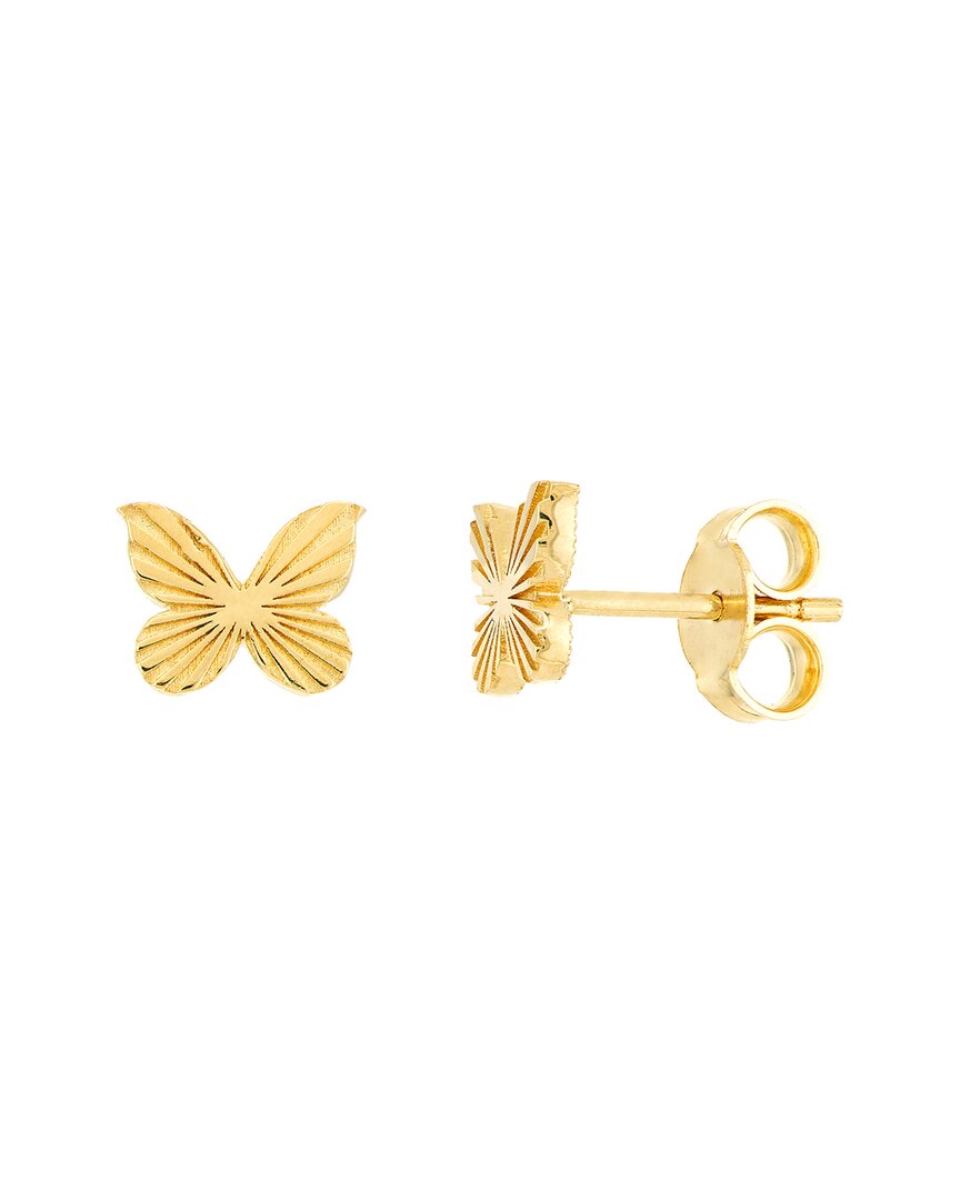 Pure Gold 14k Butterfly Studs