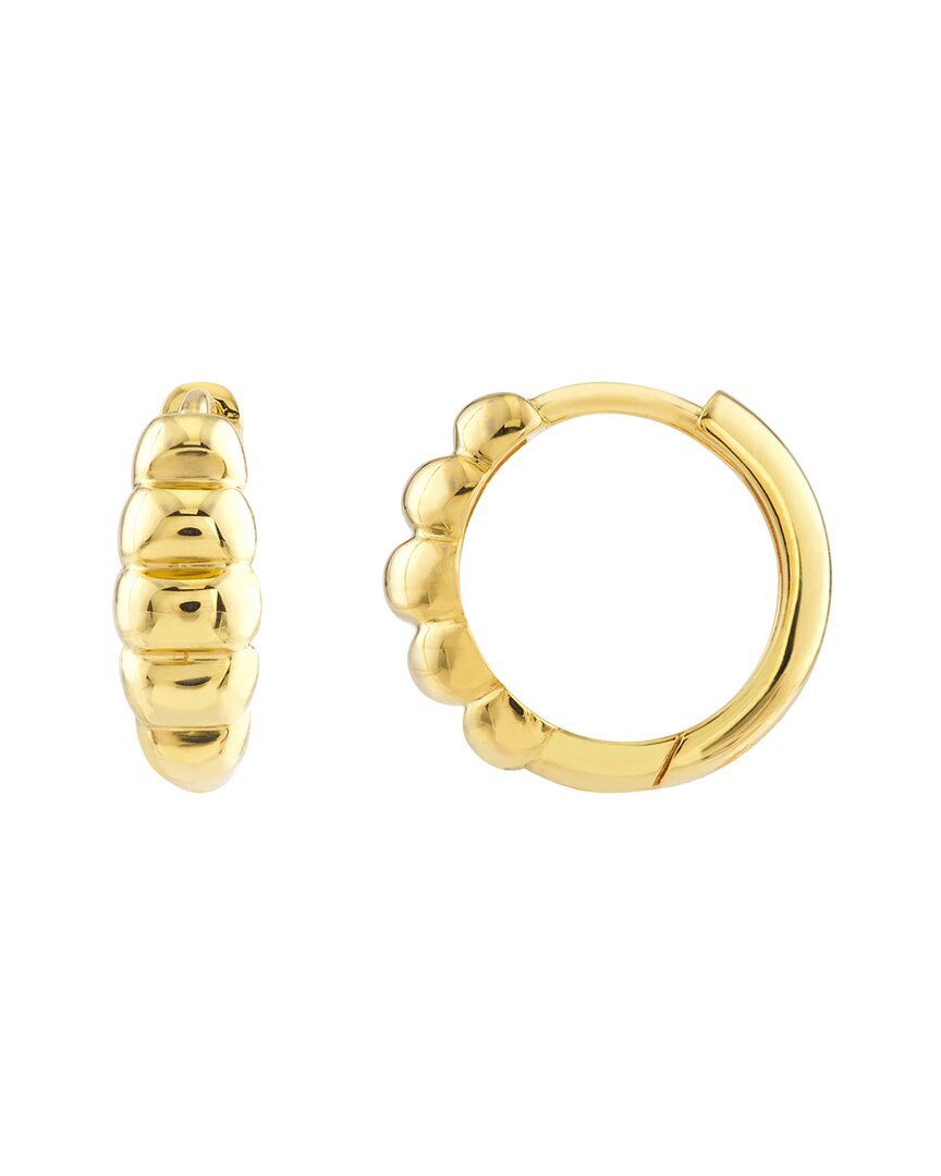Pure Gold 14k Puffy Hoops