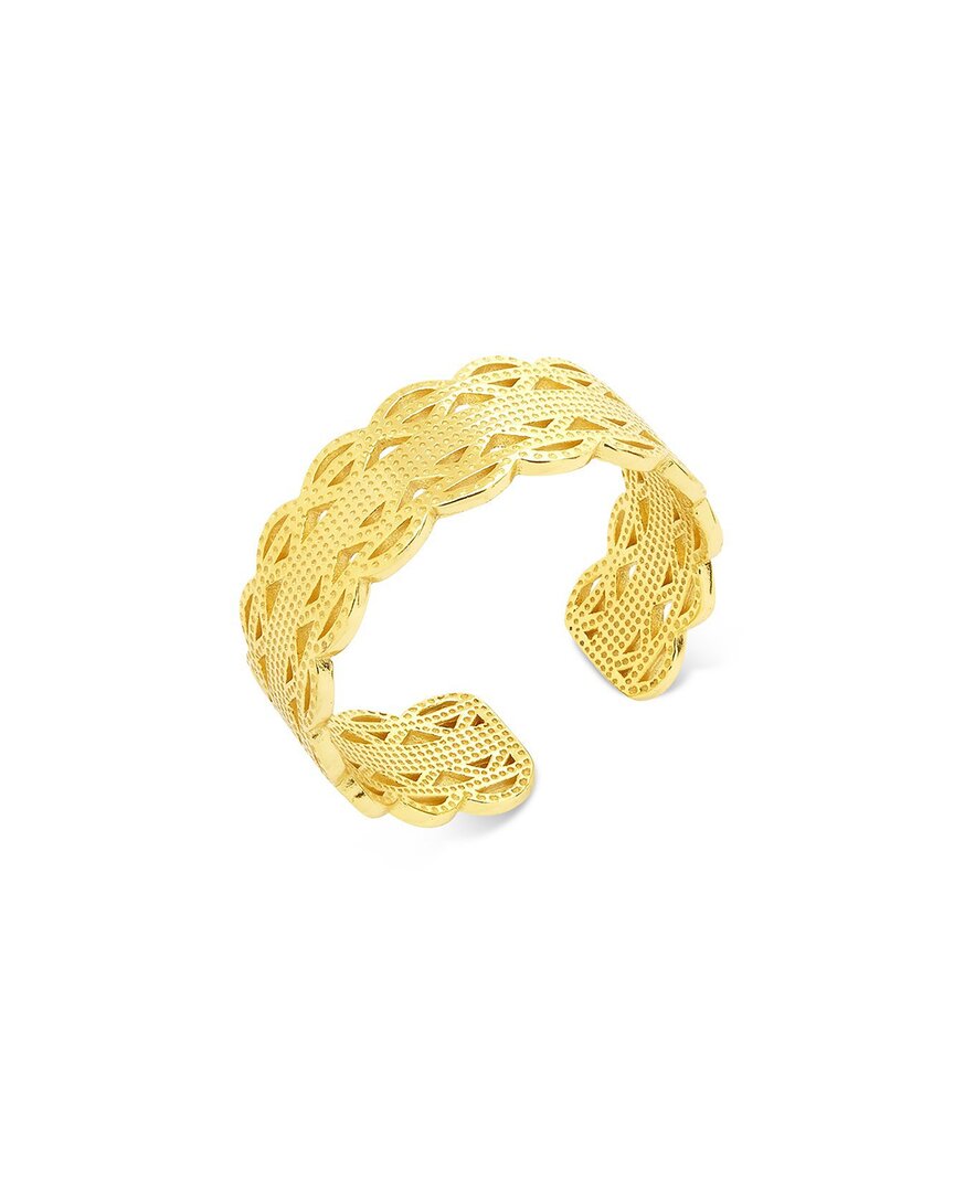 Sterling Forever Sterling Silver Intertwined Band Ring In Gold