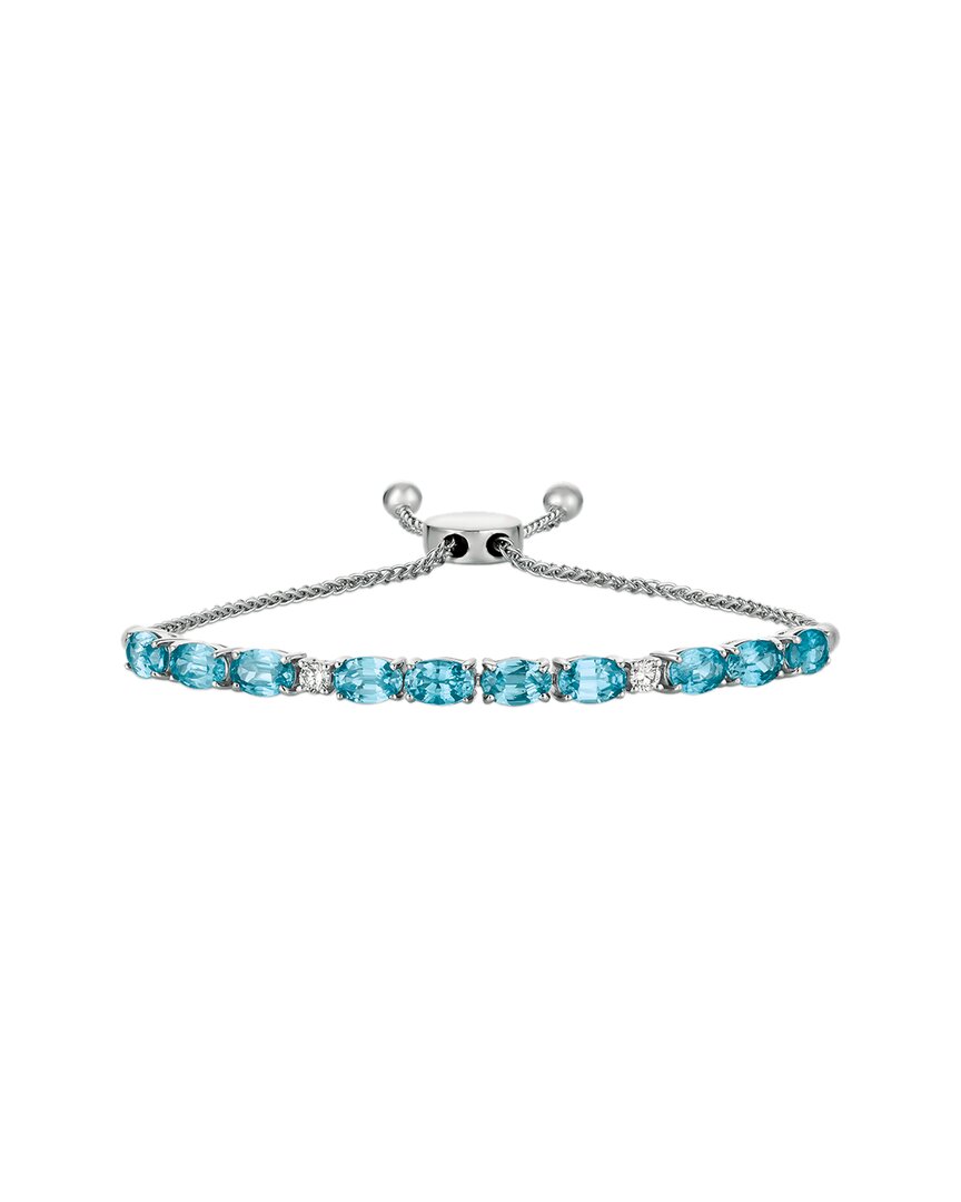 Le Vian Women's 14k Vanilla Gold, Vanilla Diamond & Blueberry Zircon Bolo Bracelet