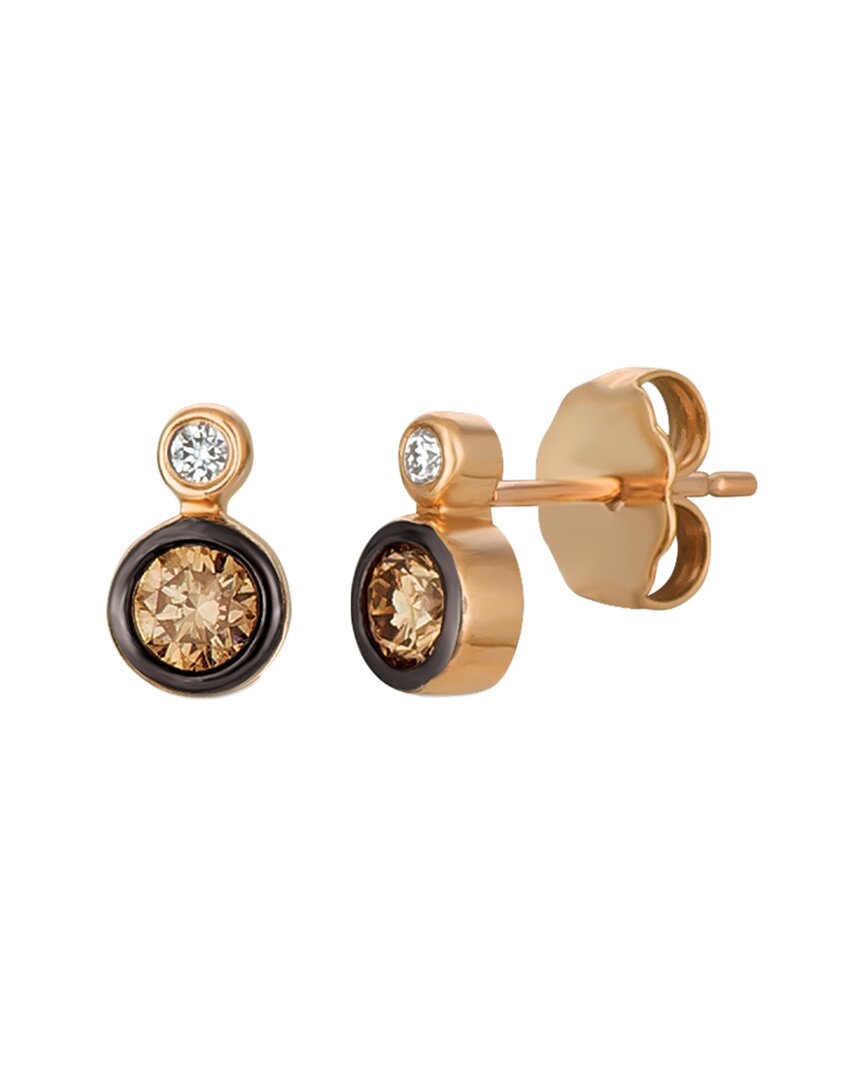 Le Vian Chocolate Diamonds 14k Rose Gold 0.33 Ct. Tw. Diamond Studs