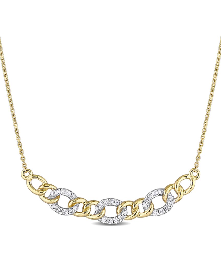 Rina Limor 10k 0.09 Ct. Tw. Diamond Link Necklace Necklace