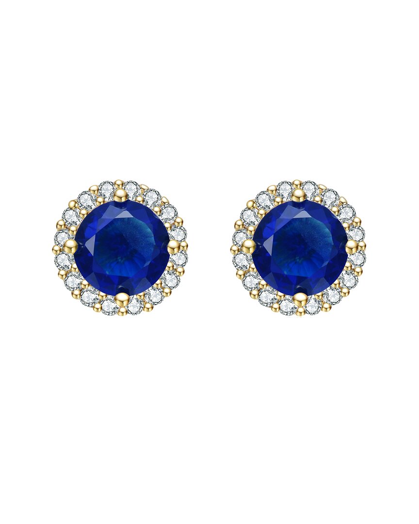 Rachel Glauber 14k Diamond Cz Earrings