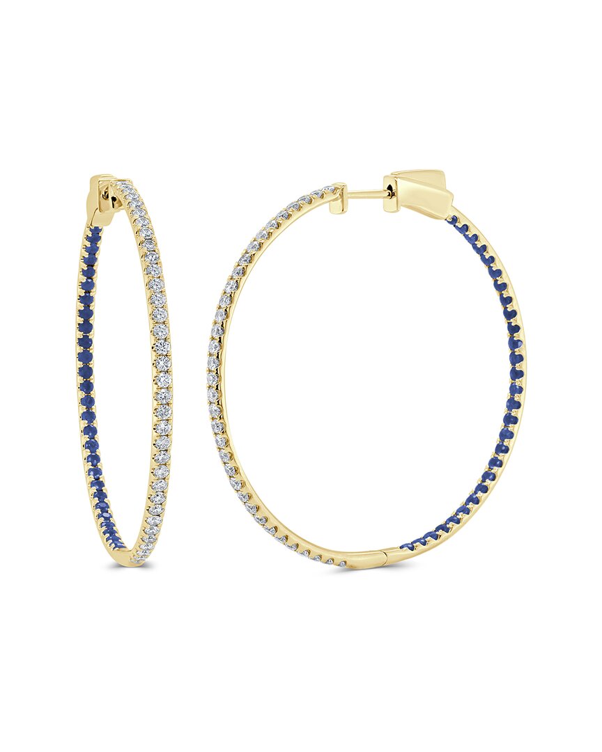 Sabrina Designs 14k 2.36 Ct. Tw. Diamond & Sapphire Hoops