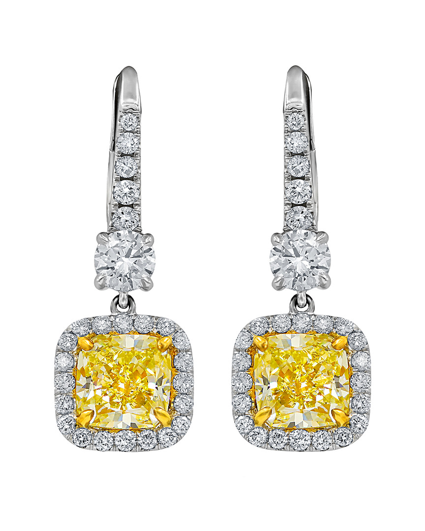 Diana M. Fine Jewelry 18k 4.01 Ct. Tw. Diamond Earrings