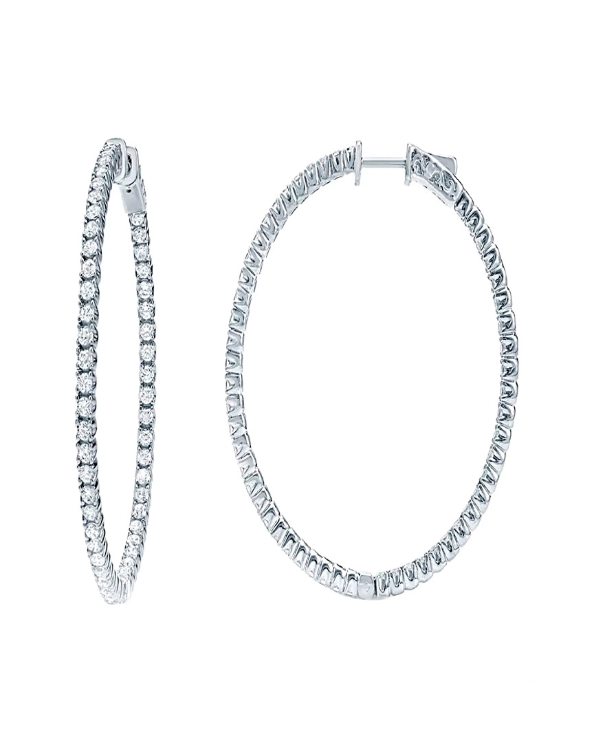 Diana M. Fine Jewelry 18k 3.80 Ct. Tw. Diamond Hoops