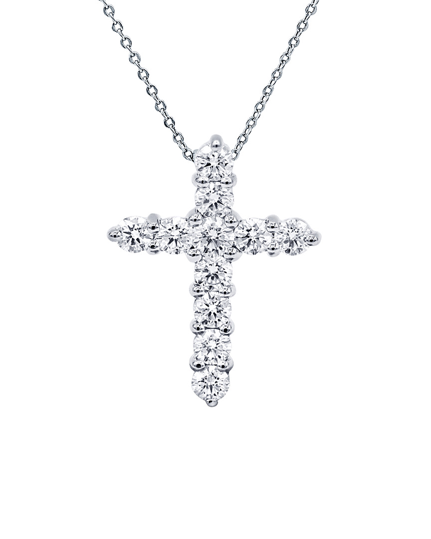 Diana M. Fine Jewelry 18k 1.00 Ct. Tw. Diamond Cross Necklace