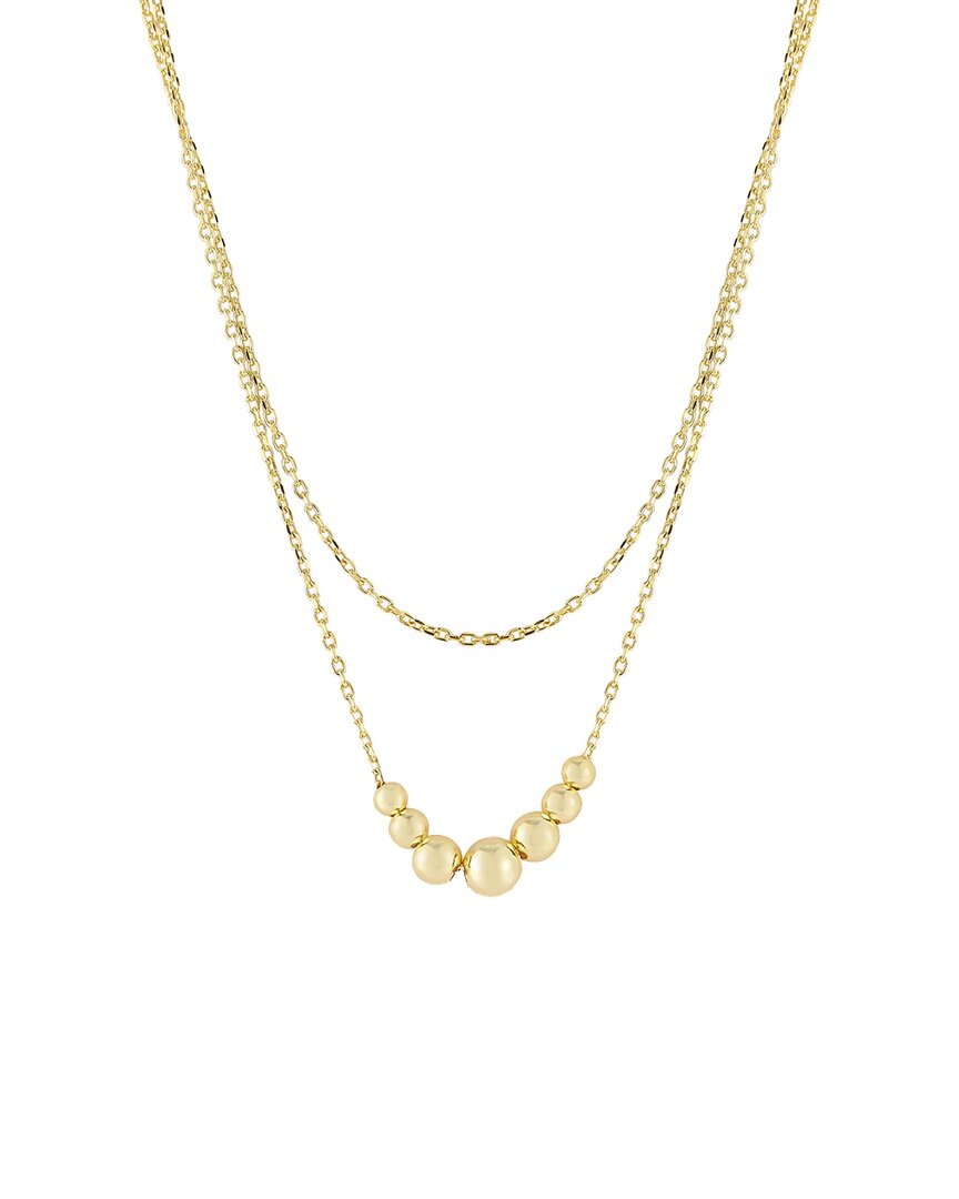 Shop Sphera Milano 14k Over Silver Layered Necklace