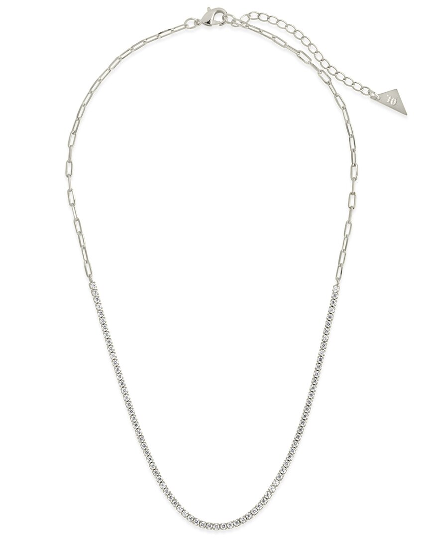 Sterling Forever Cz Dani Tennis Necklace