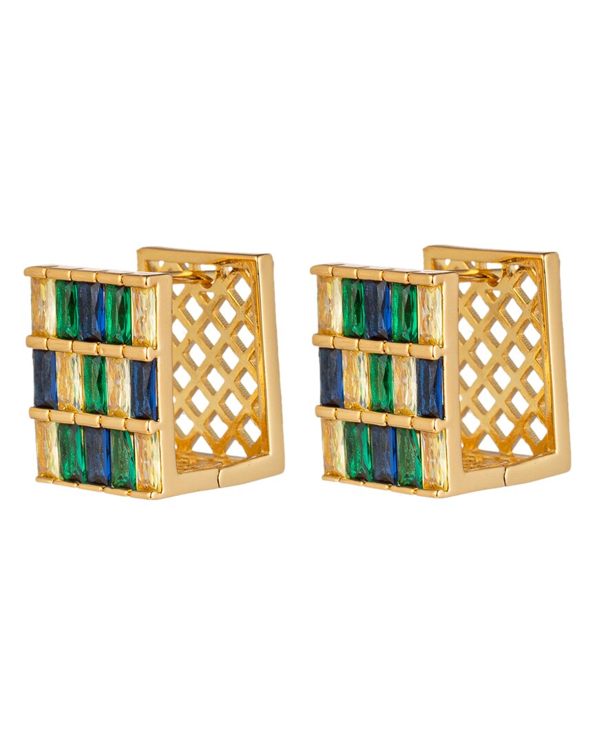 Eye Candy La The Luxe Collection Cz Aurora Cube Earrings