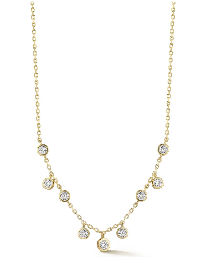 Glaze Jewelry 14K Over Silver CZ Necklace
