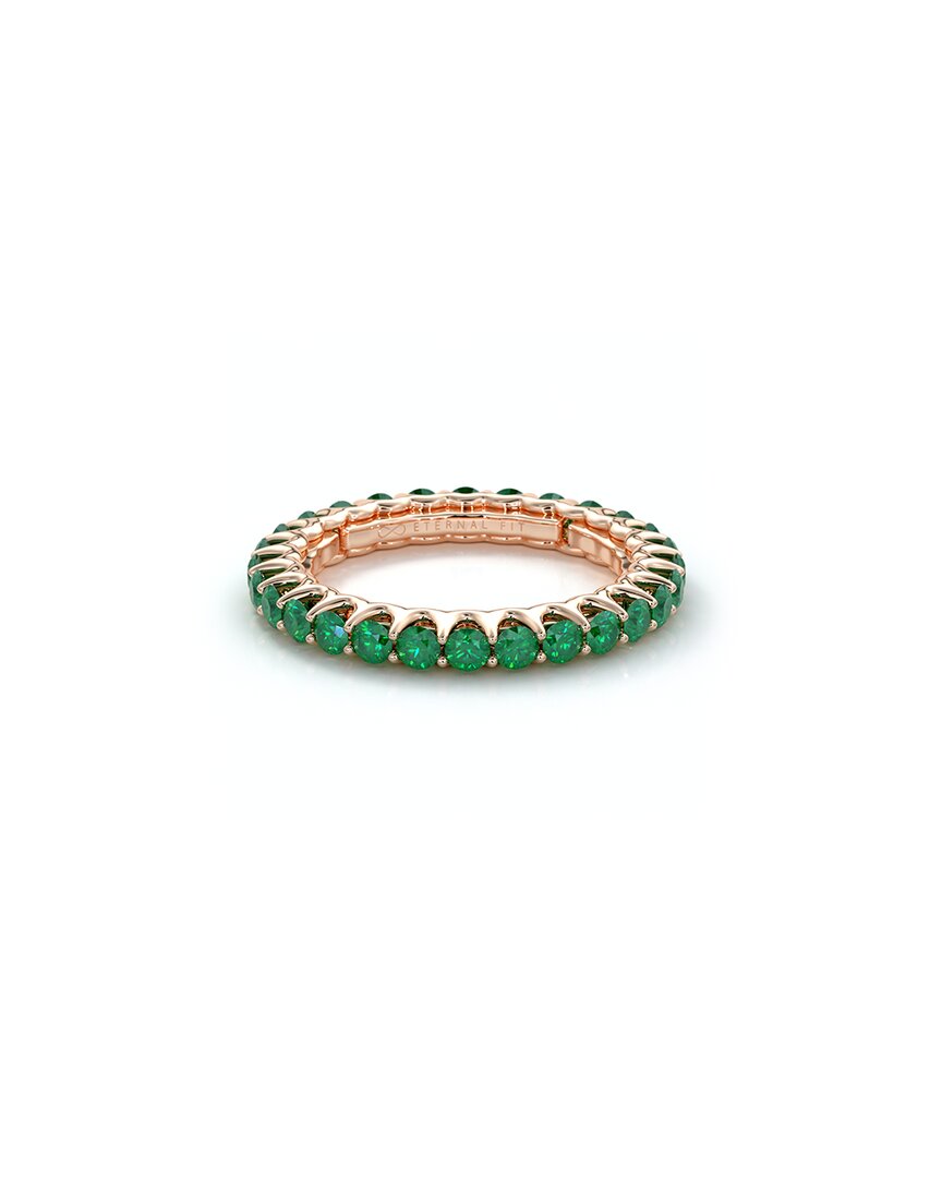 The Eternal Fit 14k Rose Gold 1.43 Ct. Tw. Emerald Eternity Ring