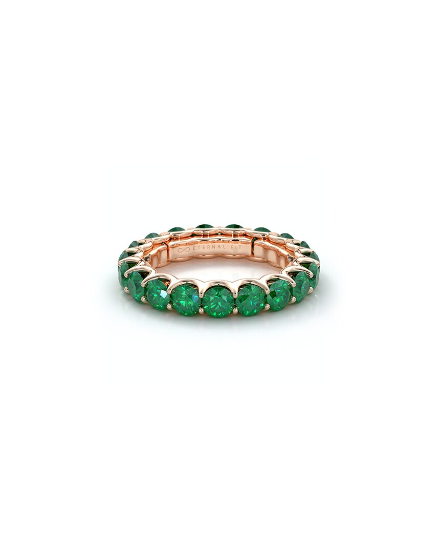 The Eternal Fit 14k Rose Gold 3.60 Ct. Tw. Emerald Eternity Ring