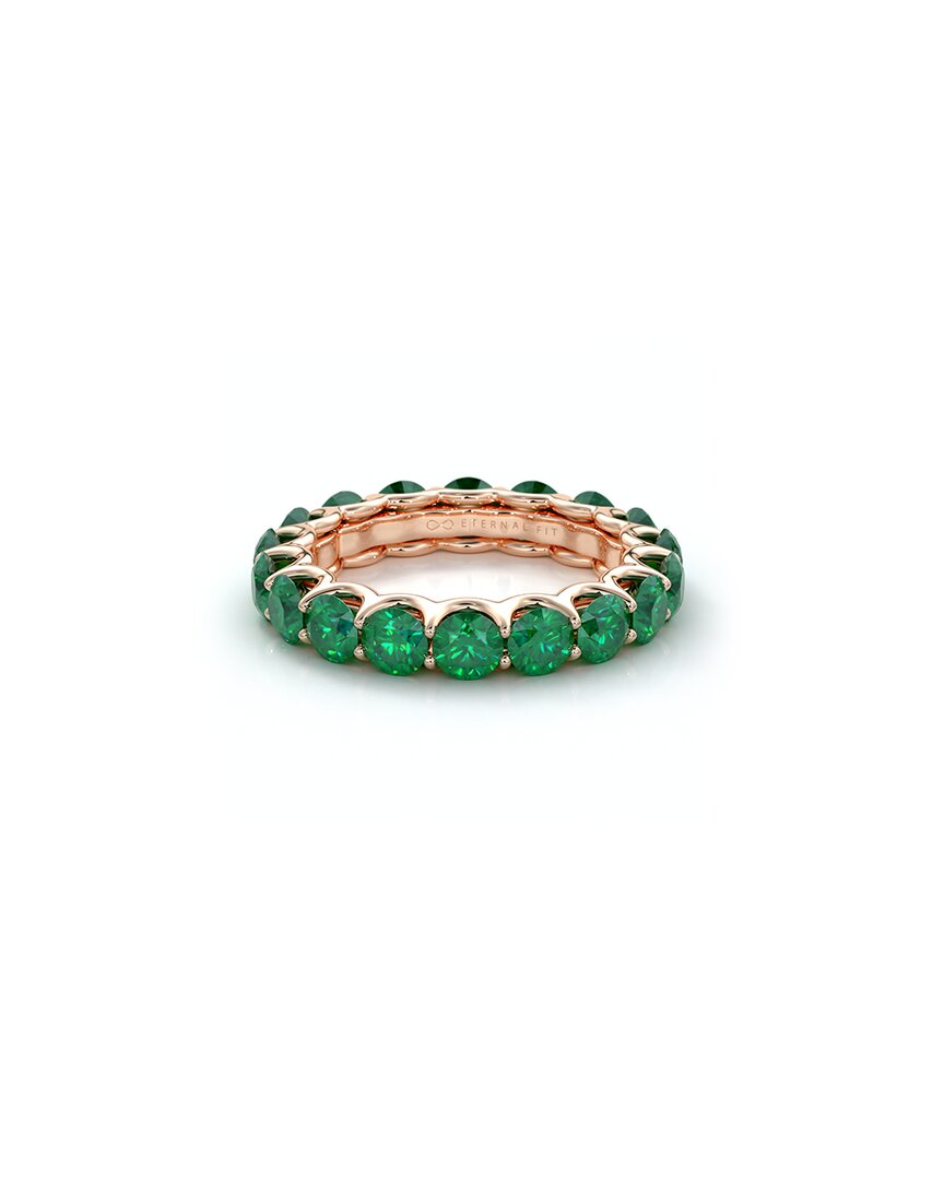 Shop The Eternal Fit 14k Rose Gold 4.25 Ct. Tw. Emerald Eternity Ring