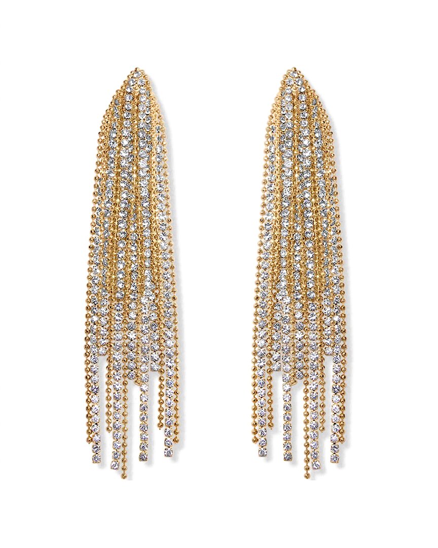 Liv Oliver 18k Plated 12.70 Ct. Tw. Crystal Earrings