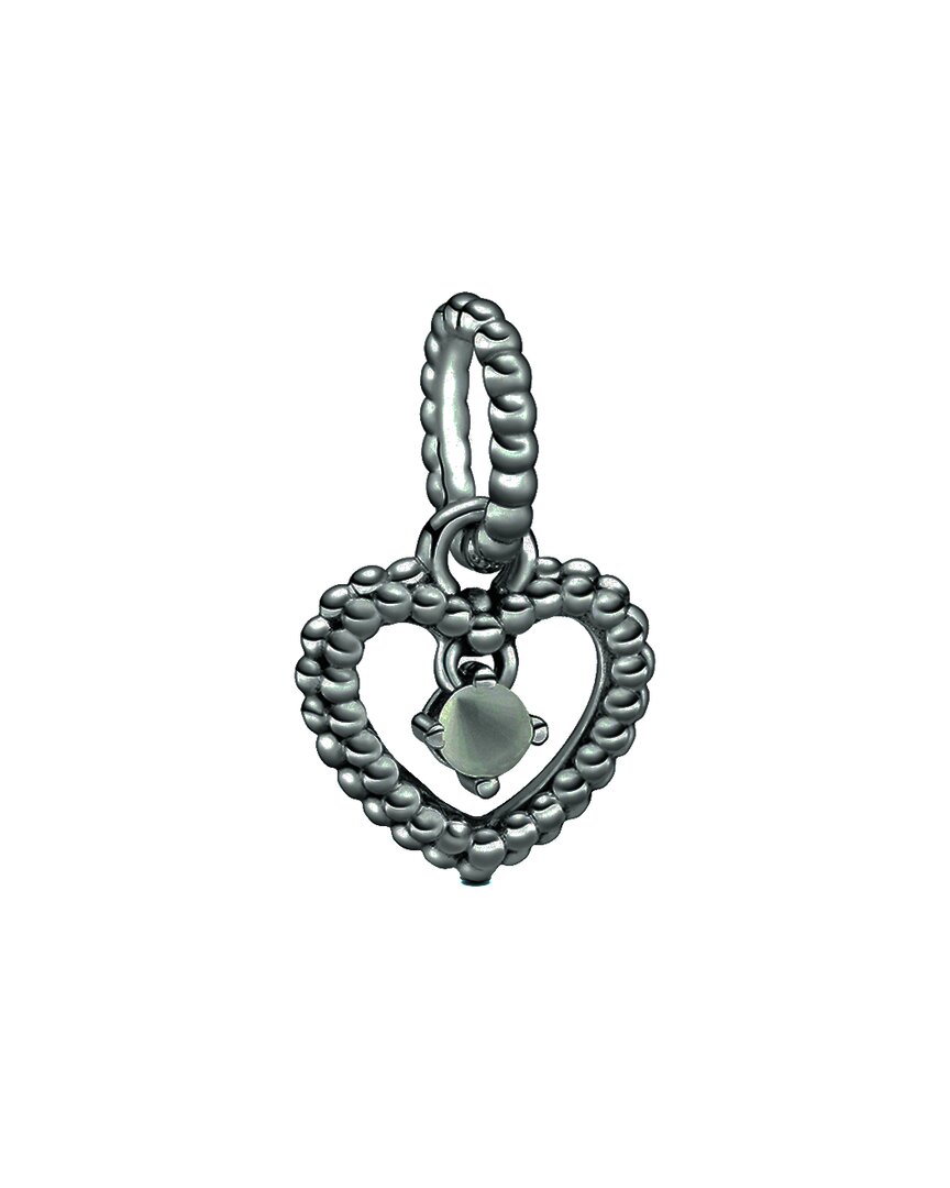 Pandora Signature Silver Heart Dangle Charm