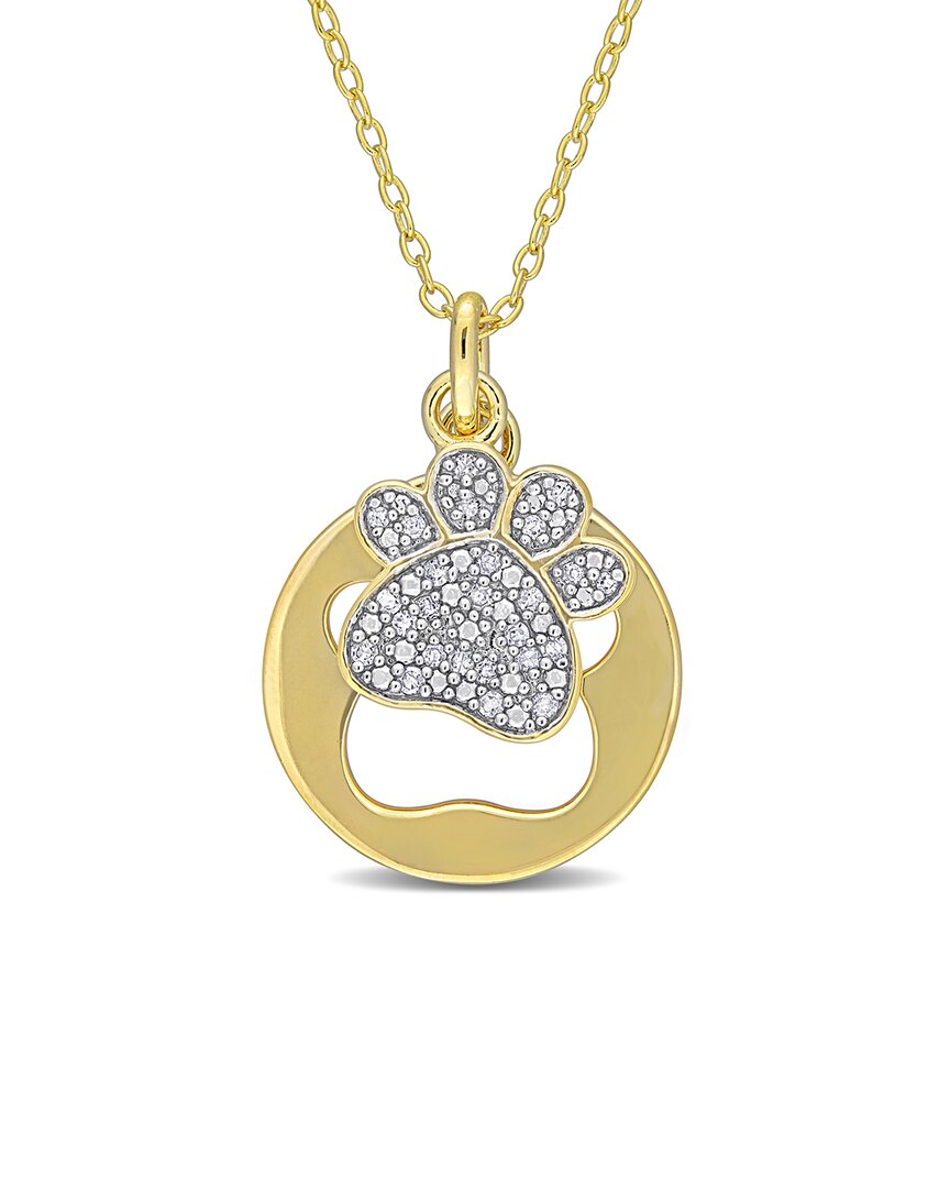 Rina Limor Vermeil Diamond Dog Paw Necklace